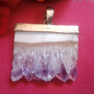 Natural amethyst geode slice